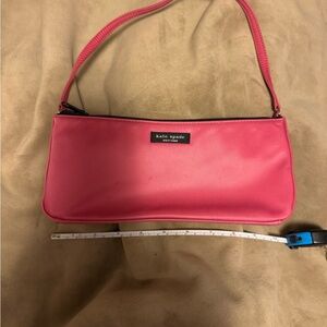 Kate Spade Vibrant Pink Shoulder Bag Y2K Baguette Nylon